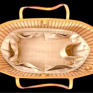 Silky, High-End Satin Purse Organizer: Tailored for Gentle Structure (MSRP $79)